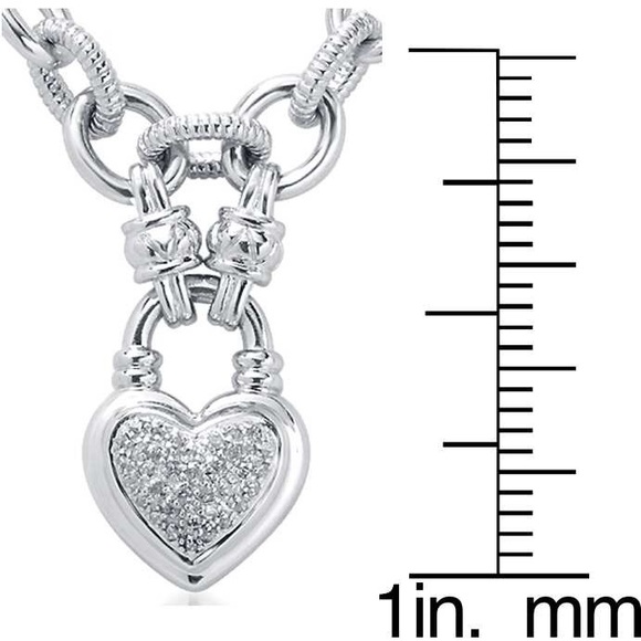 Silver 925 with 1/4ct Diamond Heart Necklace. - Picture 10 of 10